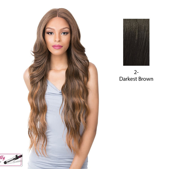 100% Synthetic Hair Lace Front Wig Frontal S Lace Dara,Darkest brown