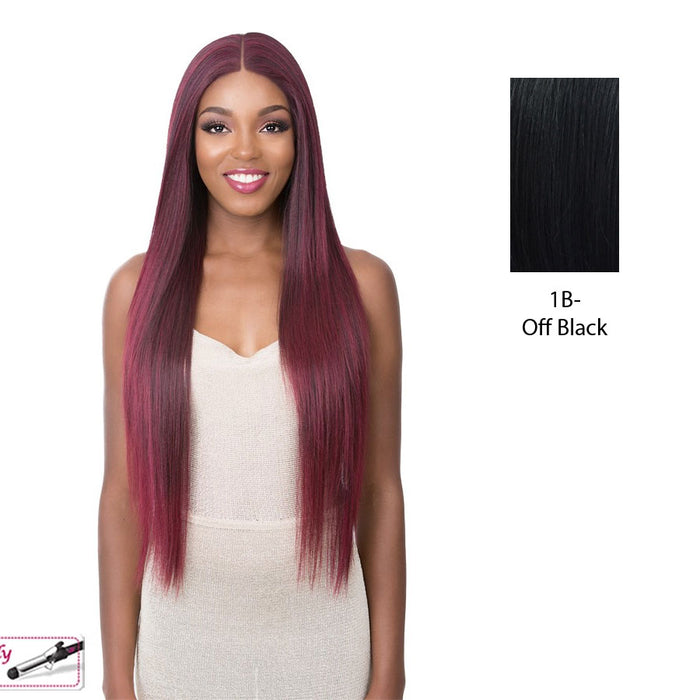 13"X6" Synthetic Hair Frontal Swiss Lace Wig Desiree,Off black
