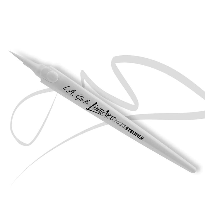 LA Girl Line Art Matte Eyeliner, GLE715, Pure White