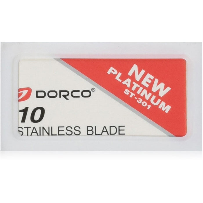 Dorco St301 Platinum Extra Double Edge Razor Blades, Men's, Silver, 10/PK