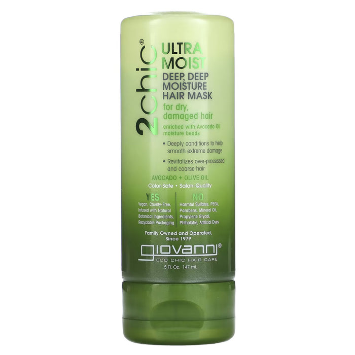 Giovanni 2Chic Moist Hair Mask Avocado Olive Oil, 5 Oz.