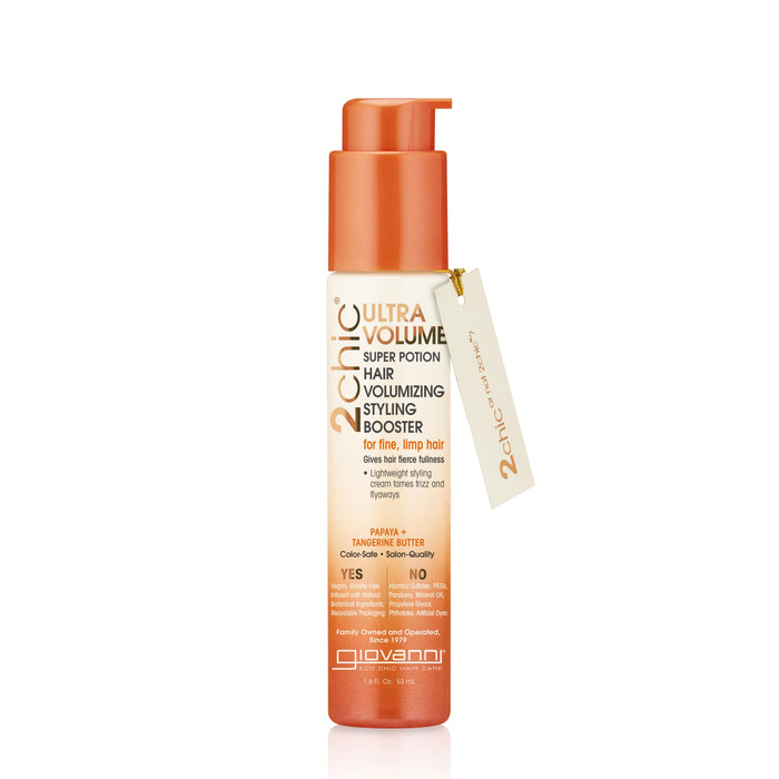 Giovanni 2Chic Volume Super Hair Volumizing Booster Tangerine Papaya, 1.8 Oz.