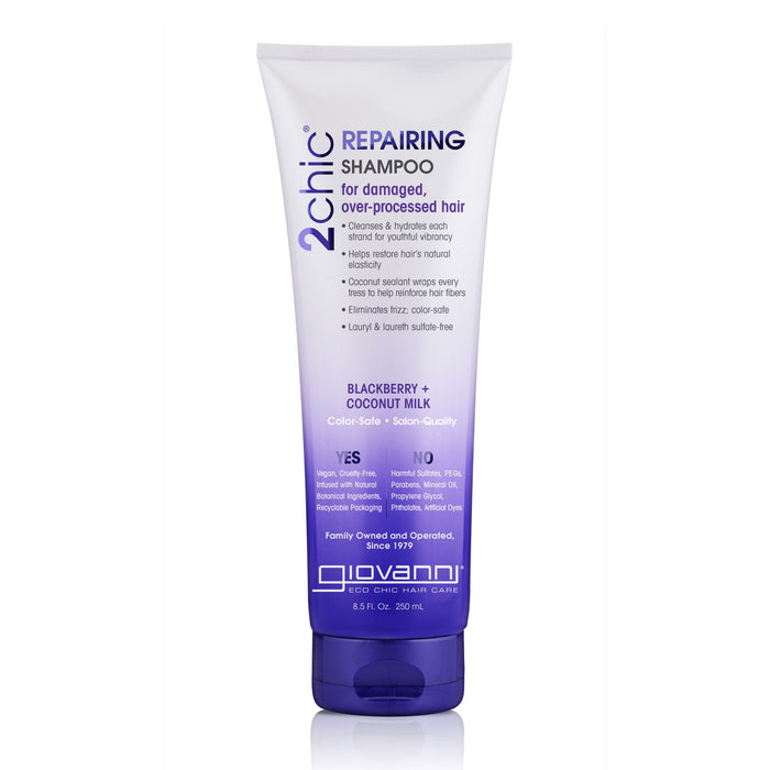 Giovanni 2Chic Repairing Shampoo Blackberry Coco Milk, 8.5 Oz.
