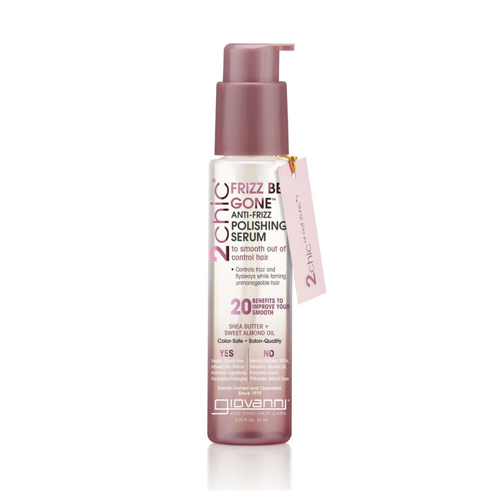 Giovanni 2Chic Frizz Be Gone Polishing Serum Shea Butter Almond, 2.75 Oz.