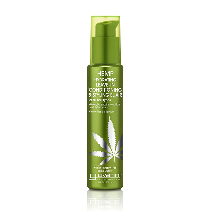 GIOVANNI Hemp Hydrating Leave In Conditioning Styling Elixir, 4 oz