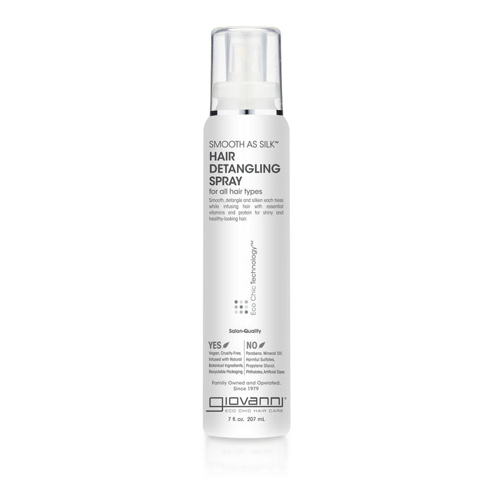 Giovanni Eco Chic Smooth As Silk Hair Detangling Spray, 7 Oz