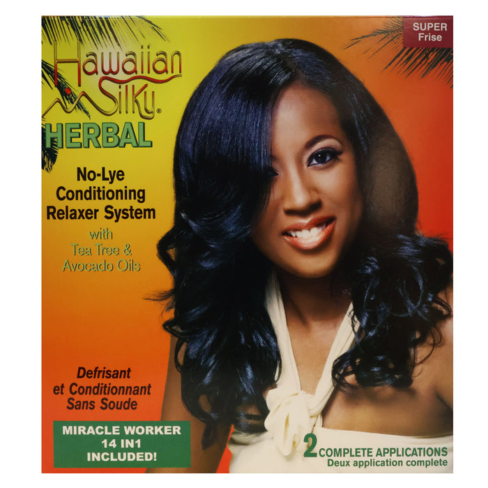 Hawaiian Silky Herbal No Lye Conditioning Relaxer System Super 2 Applications