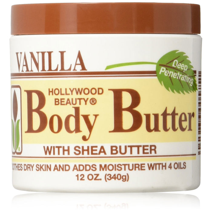 Hollywood Beauty Organic Body Butter With Shea Butter And Vitamin E 12 Oz