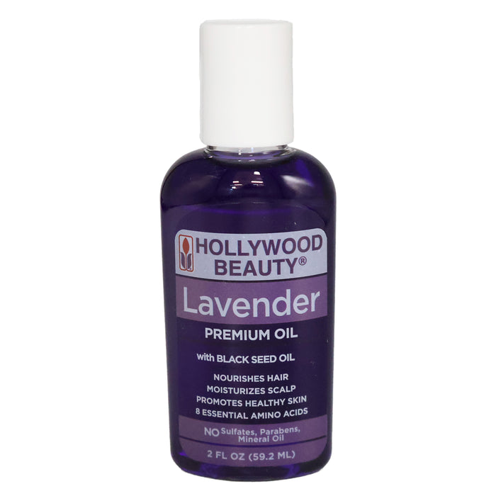 Hollywood Beauty Lavender Oil with Black Seed Hair Oil, 2 Oz.