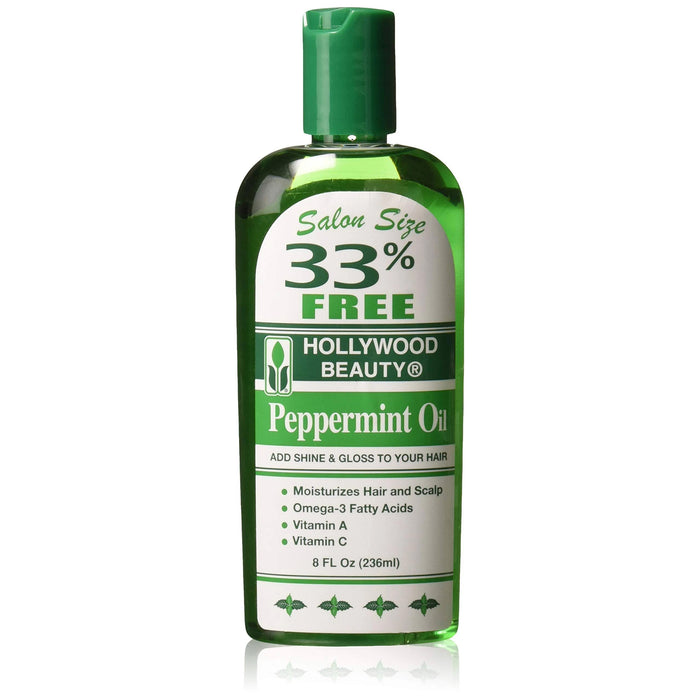 Hollywood Beauty Peppermint Hair Oil, 8 Oz.