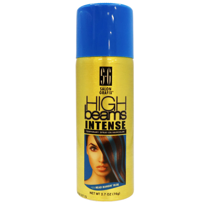 High Beams Intense Temporary Spray On Hair Colors 23 Head Bangin Blue 2.7 Oz.