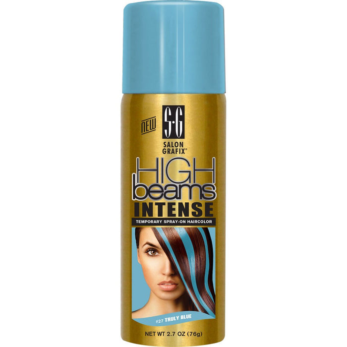 High Beams Intense Temporary Spray On Hair Color, Truly Blue, 2.7 Oz.
