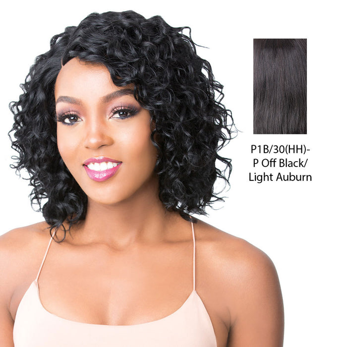100% Brazilian Wig Swiss Human Hair Lace Front Wig S Lace Sonya,Off black base with light auburn highlights