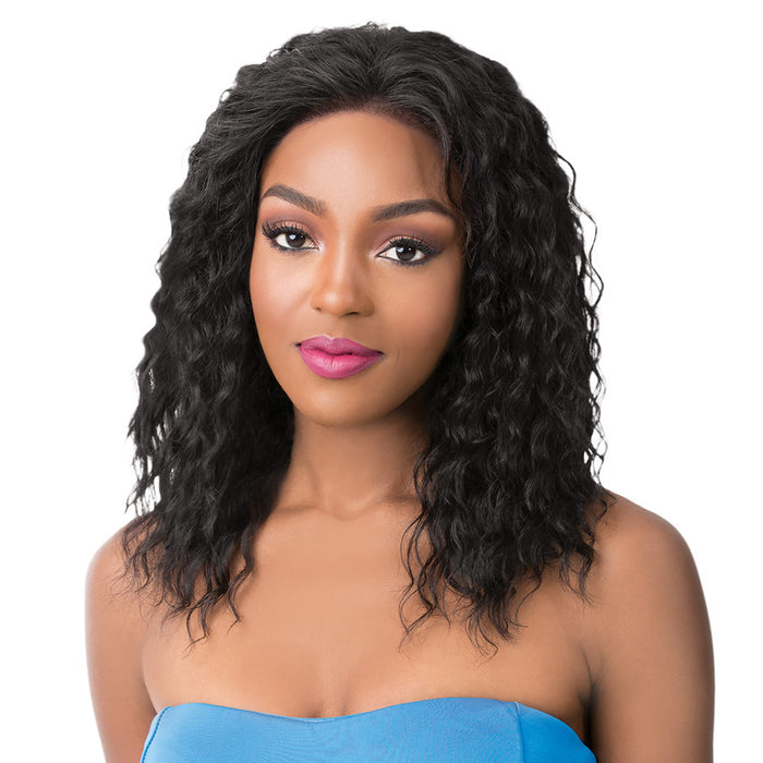 Salon Remi 13"X4" Human Hair S Lace Wet N Wavy French Deep Water,Off black