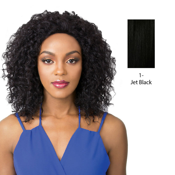 Human Hair Salon Remi Swiss Lace Front Wig S Lace Wet N Wavy Jerry,Black