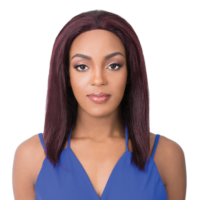 Human Hair Salon Remi Swiss Lace Front Wig S Lace Wet N Wavy Jerry,Dark wine
