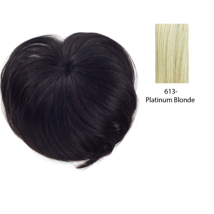 Remi Top Piece Crown Bang Remy Human Hair,Platinum blonde