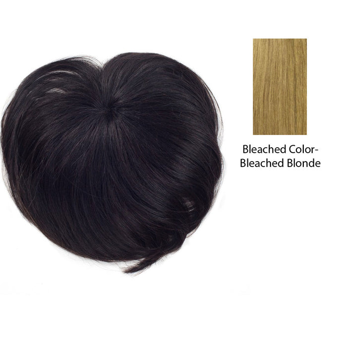 Remi Top Piece Crown Bang Remy Human Hair,Bleached color