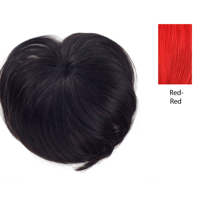 Remi Top Piece Crown Bang Remy Human Hair,Red