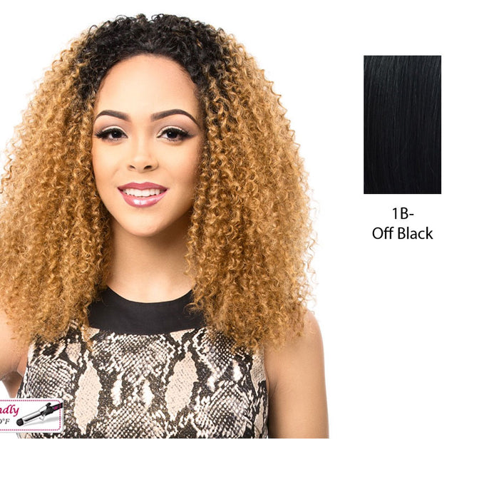 Synthetic Half Wig Asta,Off black