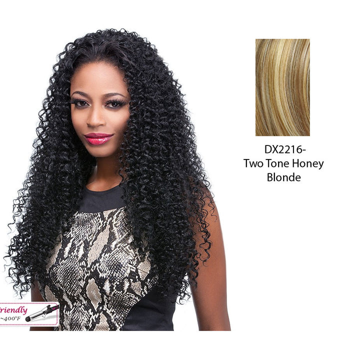Synthetic Half Wig Africa,Two tone frost blend of strawberry blonde layer over with honey blonde bottom