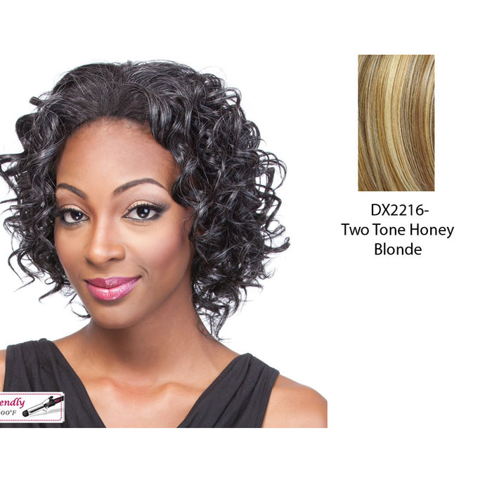 Synthetic Half Wig Grace,Two tone frost blend of strawberry blonde layer over with honey blonde bottom