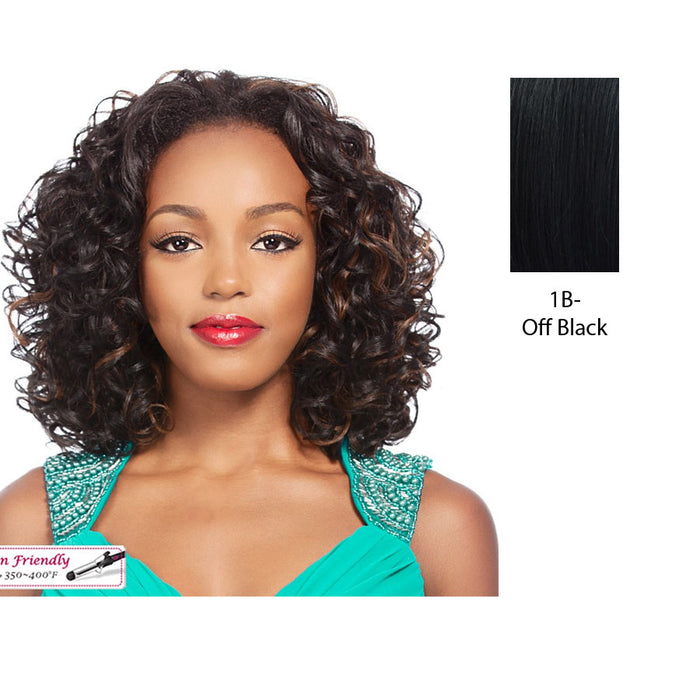 Iron Friendly Half Wig Tam,Off black