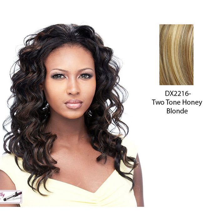 Futura Half Wig Penny,Two tone frost blend of strawberry blonde layer over with honey blonde bottom