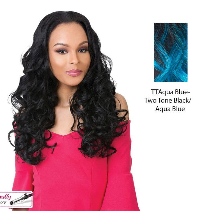 Synthetic Half Wig Stardust,TT AQUA BLUE