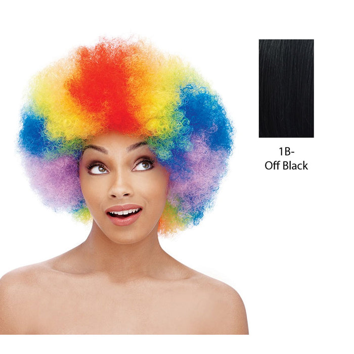 Premium Quality Curly Afro Synthetic Short Wig,Off black