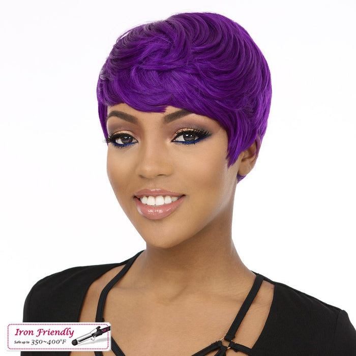 Cyber Heat Friendly Synthetic Wig, CELEB PURPLE