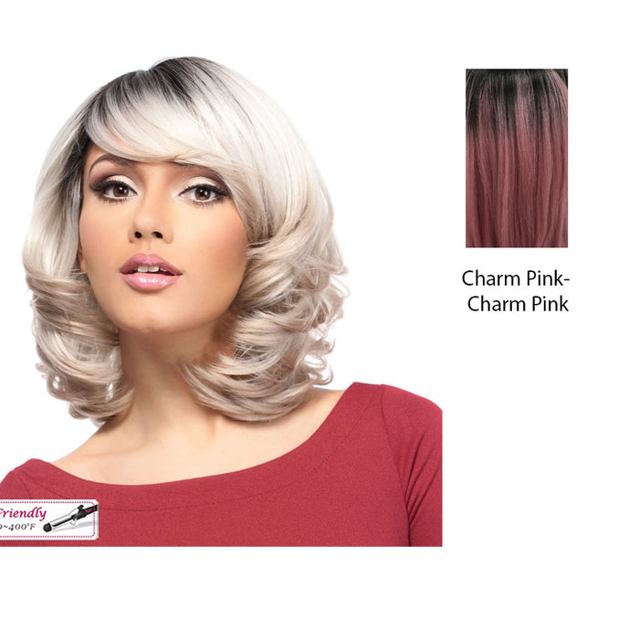 Heat Friendly Synthetic Wig Harper,Charm pink