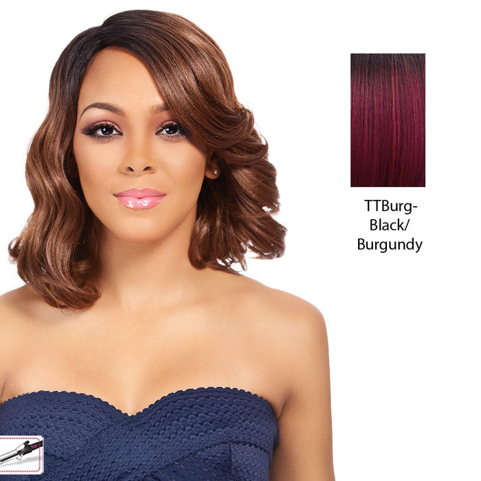 Synthetic Futura Full Wig Heaven,Two tone off black/burgundy