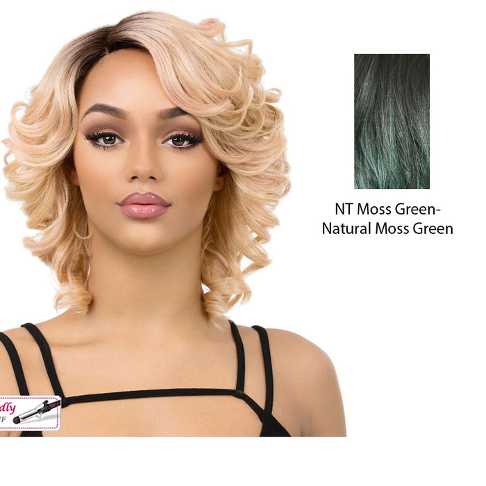Magic Heat Friendly Synthetic Wig,NT MOSS GREEN