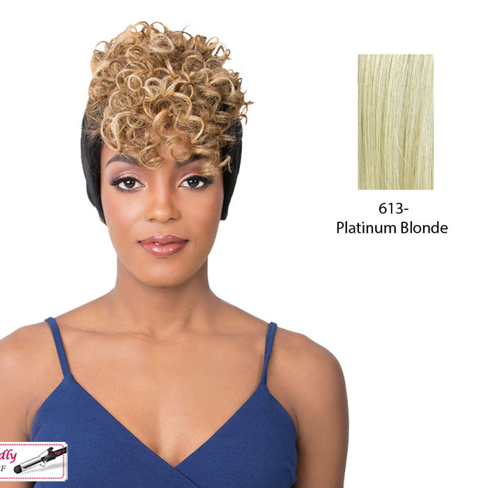 Iron Friendly, Most Realistic Parting, 4 Inch Two Side Lace Part Wigs,Platinum blonde