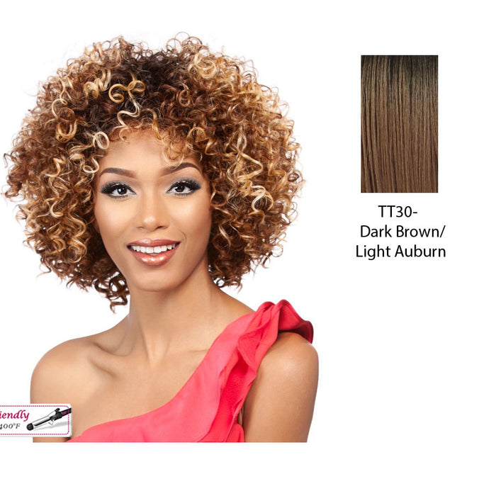 Synthetic Hair Wig Otto,Dark brown roots with light auburn