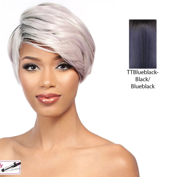 Riza Heat Friendly Synthetic Wig,TT BLUE BLACK