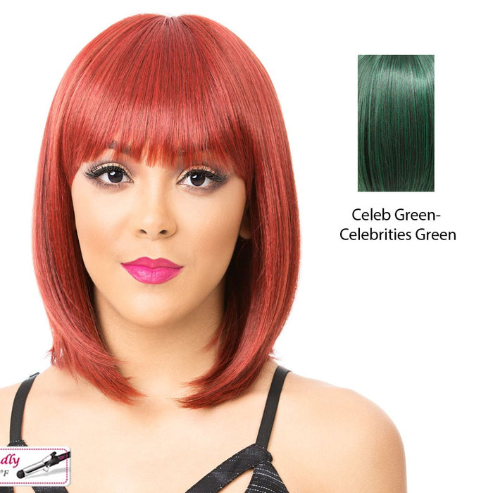 Super Star Heat Friendly Synthetic Wig,CELEB GREEN
