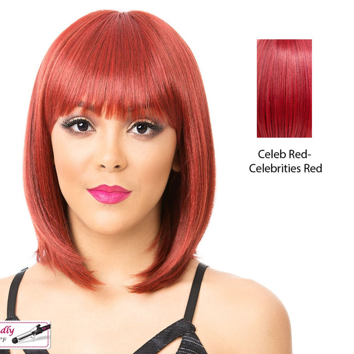 Super Star Heat Friendly Synthetic Wig,CELEB RED