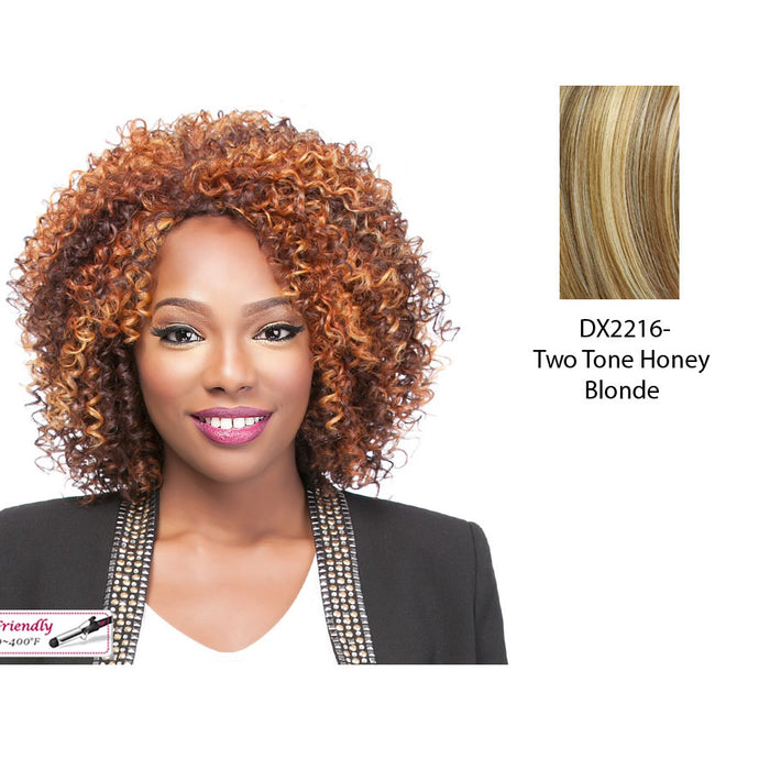 Sweetin Heat Friendly Synthetic Wig,Two tone frost blend of strawberry blonde layer over with honey blonde bottom