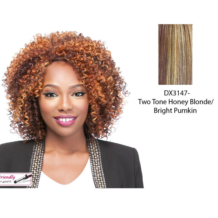 Sweetin Heat Friendly Synthetic Wig,Two tone frost blend of strawberry blonde and bright pumpkin layer over gold light auburn bottom