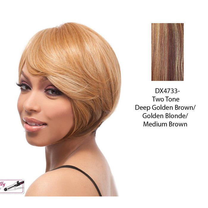 Sycamore Lace Front Wig,Two tone frost blend of deep golden brown, and golden blonde with medium brown bottom