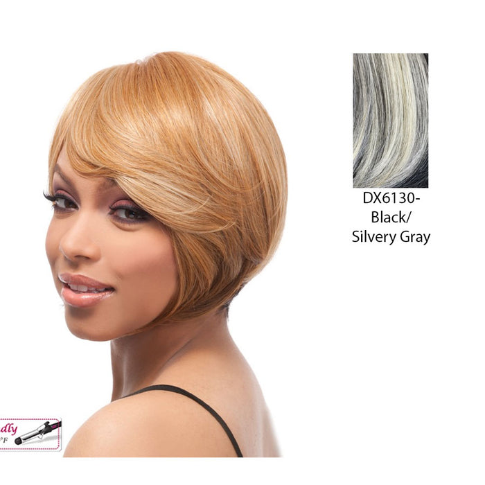 Sycamore Lace Front Wig,Black base topped with silvery gray