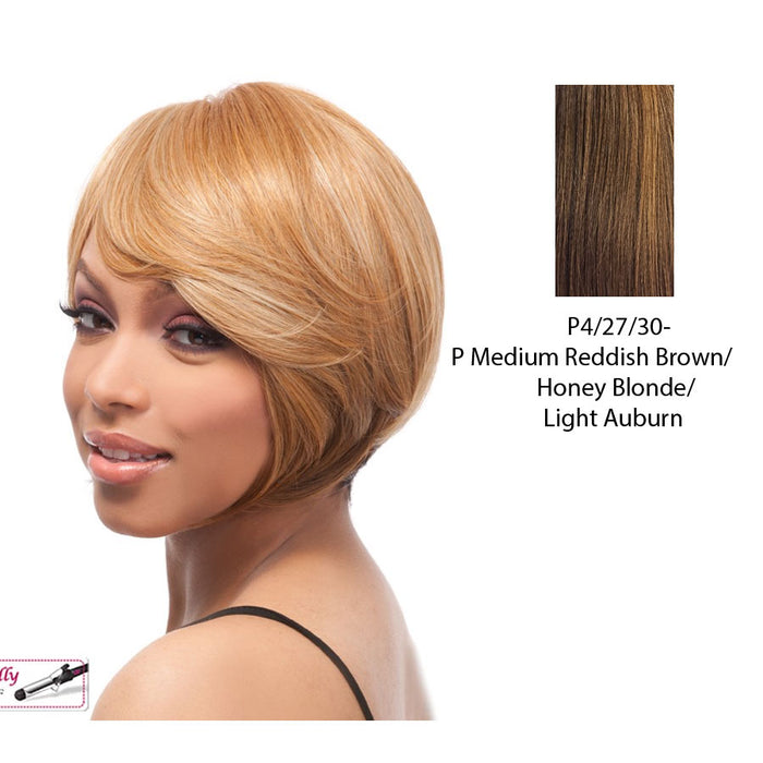 Sycamore Lace Front Wig,Streaked blend of medium brown, strawberry blonde, and light auburn