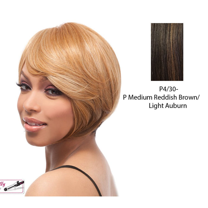 Sycamore Lace Front Wig,Medium brown base with light auburn highlights