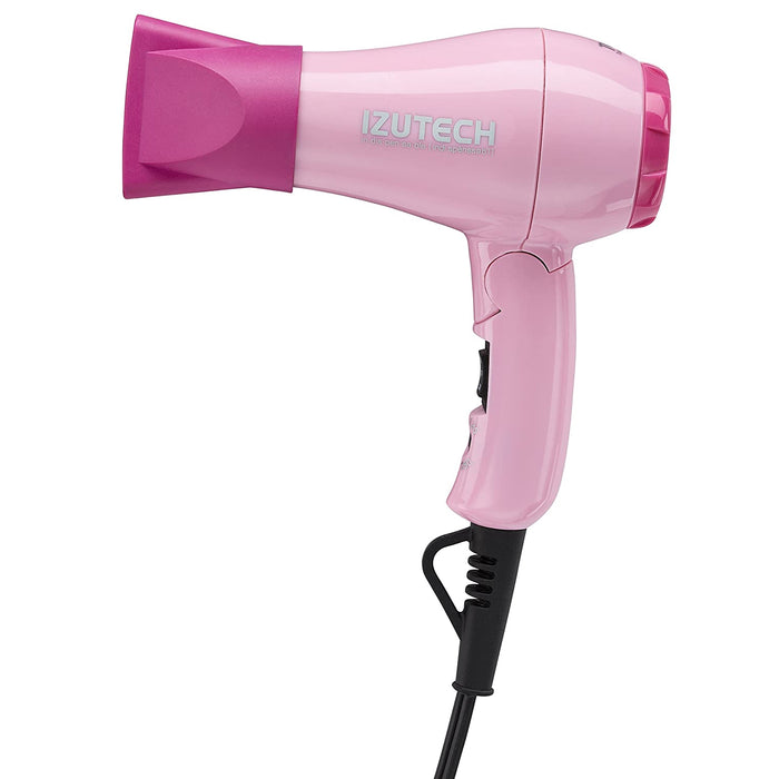 Izutech Toro2400 Mini Dual Voltage Foldable Blow Dryer Pink