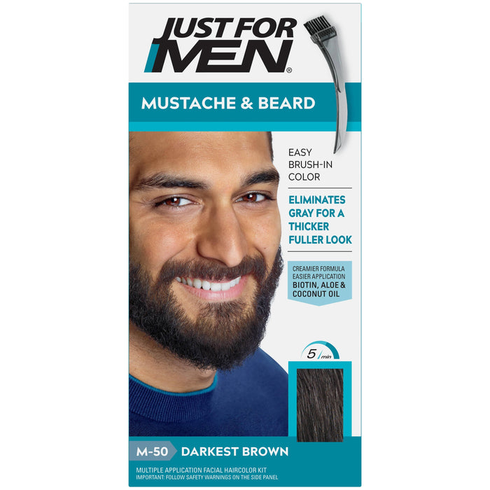 Just For Men Mustache Beard Color, Darkest Brown, M-50