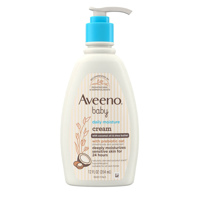 Aveeno, Baby, Daily Moisture Cream, with Coconut Oil and Shea Butter, 12 Oz