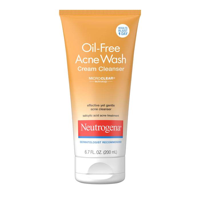 Neutrogena Oil Free Acne Wash Cream Cleanser, 6.7 oz