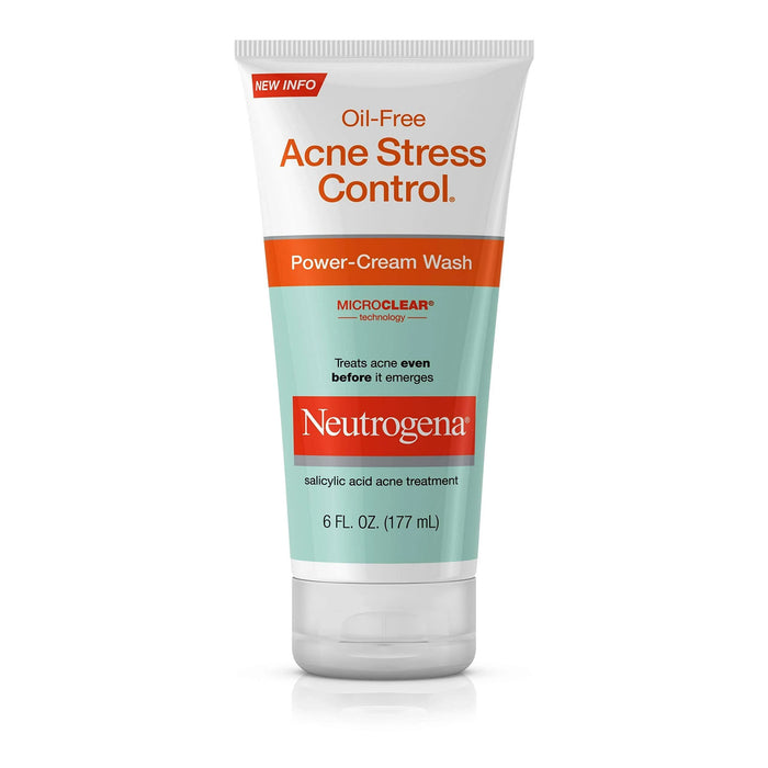 Neutrogena Acne Stress Control Power Cream Wash, 6 Oz